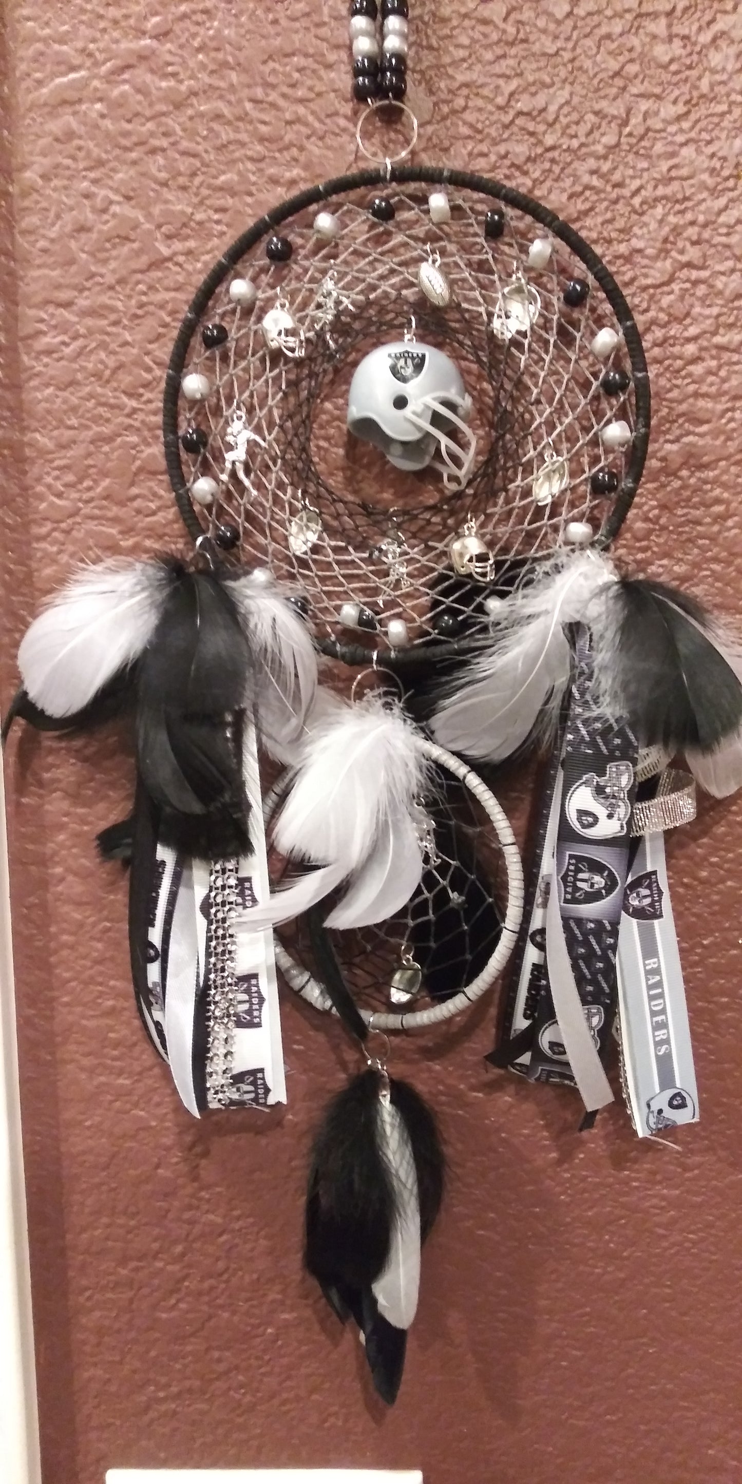 Las Vegas Raiders Dream Catcher - Handcrafted by Tabu