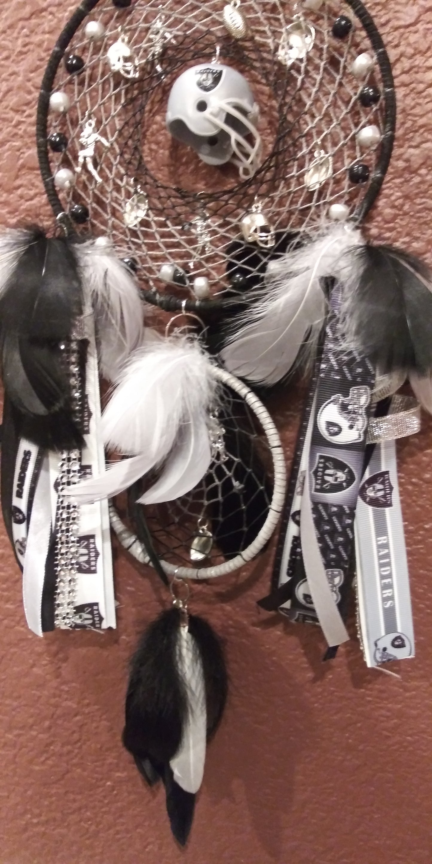 Las Vegas Raiders Dream Catcher - Handcrafted by Tabu