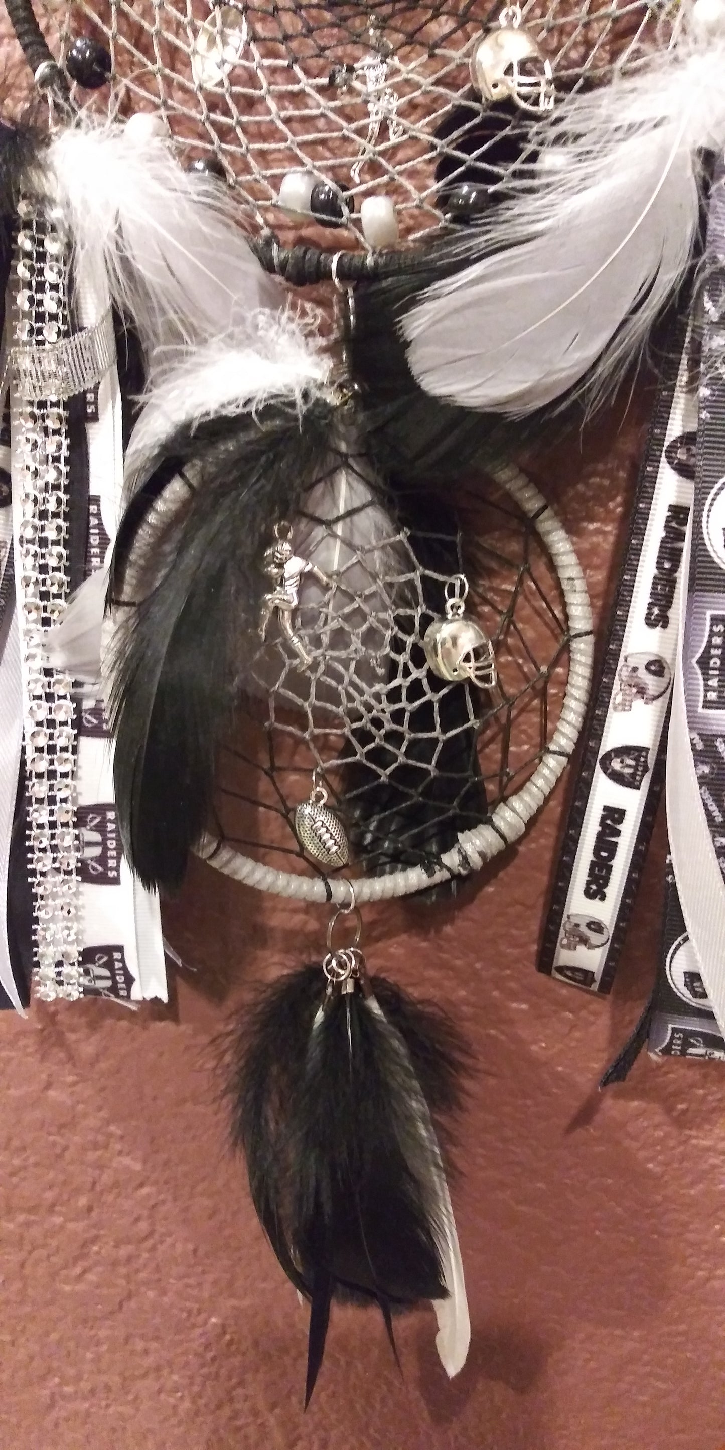 Las Vegas Raiders Dream Catcher - Handcrafted by Tabu