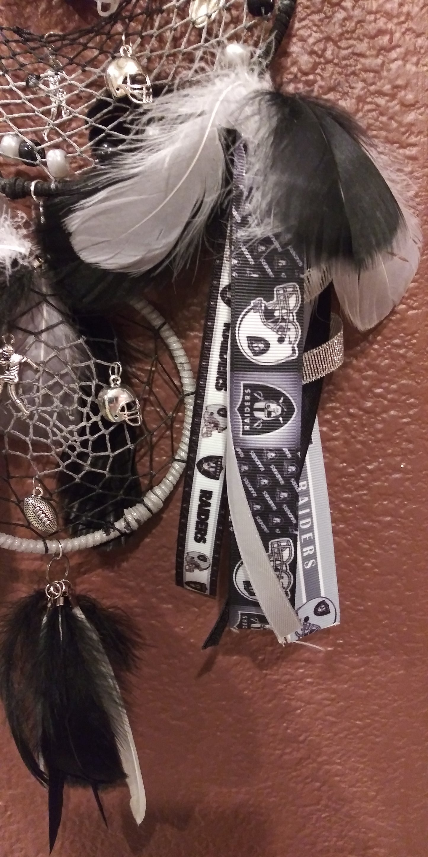 Las Vegas Raiders Dream Catcher - Handcrafted by Tabu