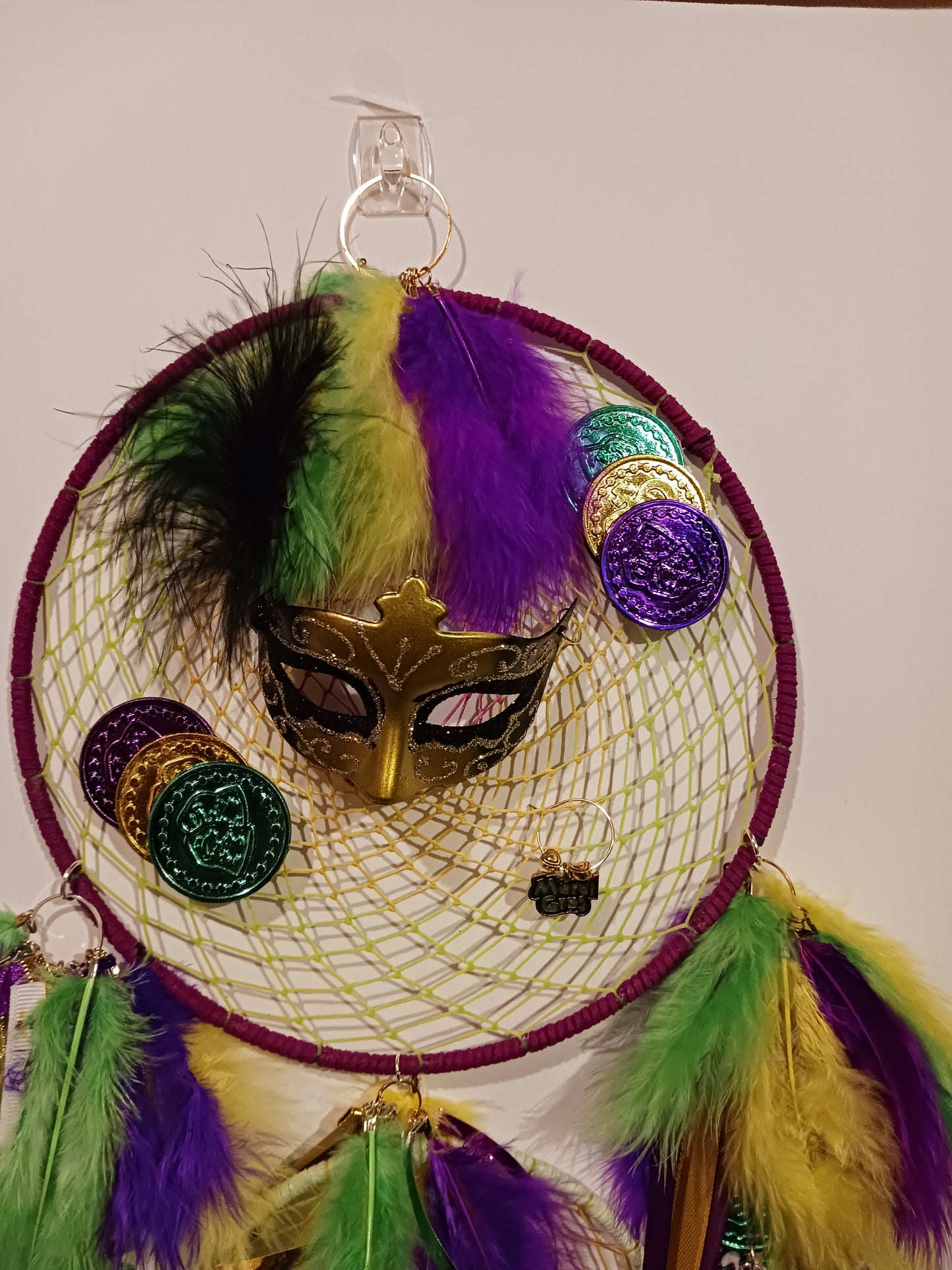 Mardi Gras Dream Catcher - Handcrafted by Tabu