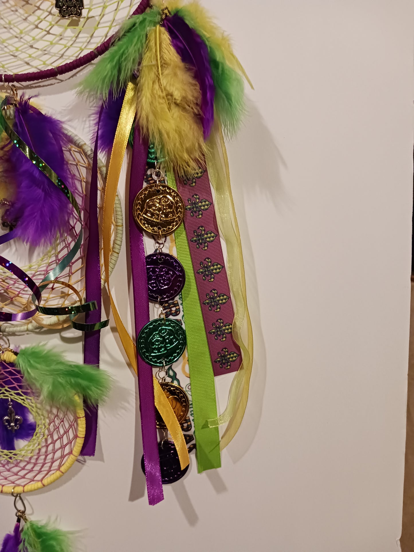 Mardi Gras Dream Catcher - Handcrafted by Tabu