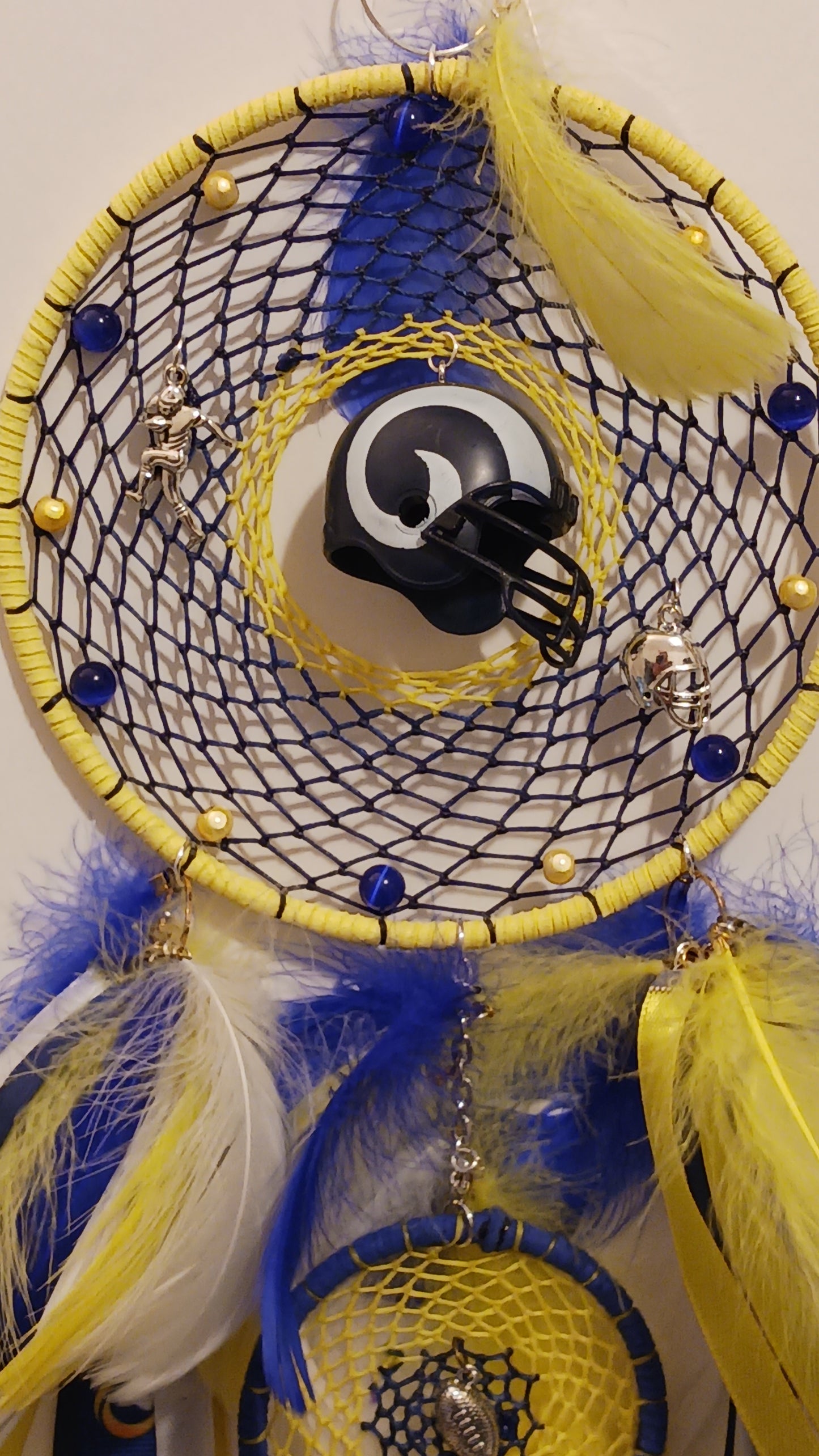 Los Angeles Rams Sol Gold Dream Catcher - Handcrafted by Tabu