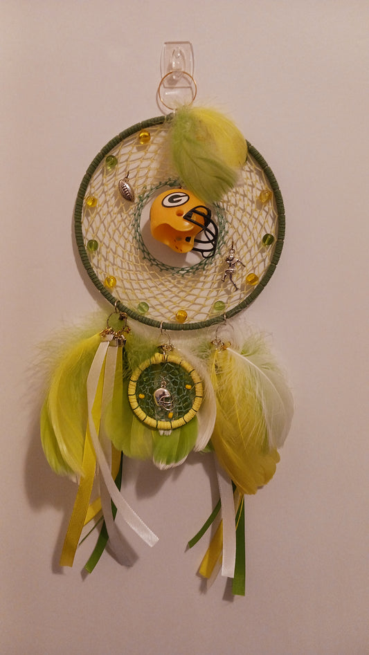 Green Bay Packers Green Dream Catcher - Handcrafted by Tabu