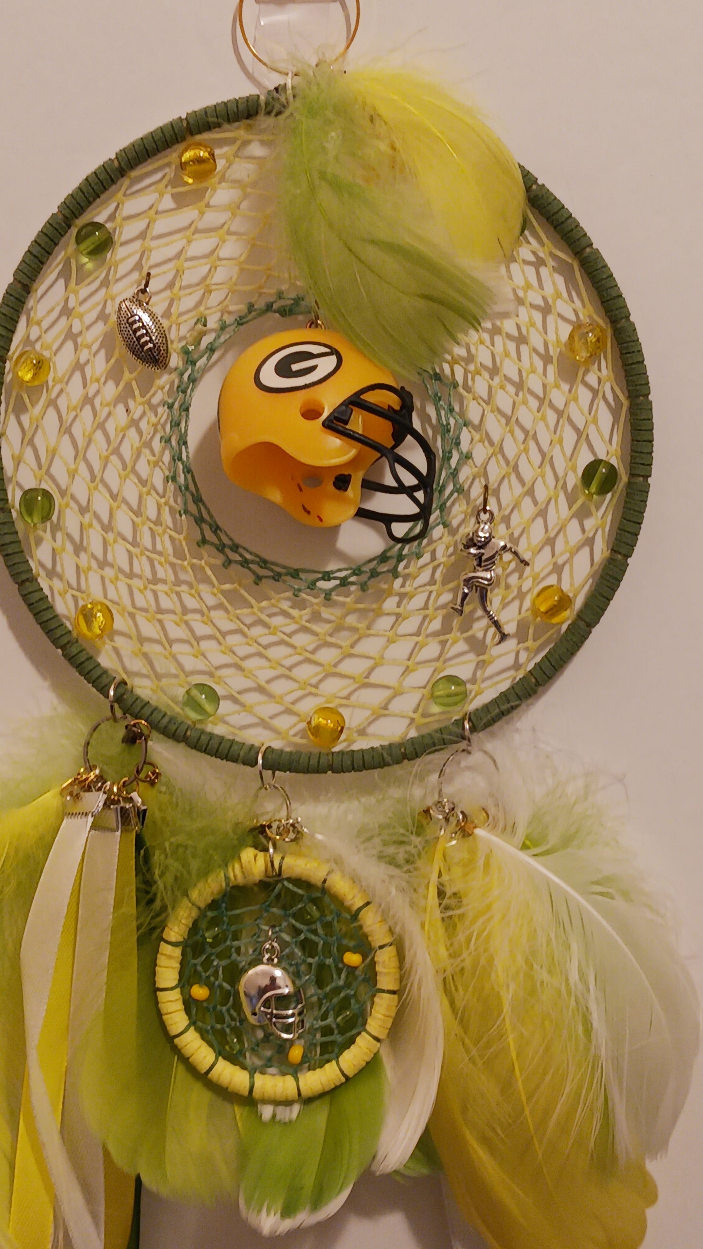 Green Bay Packers Green Dream Catcher - Handcrafted by Tabu