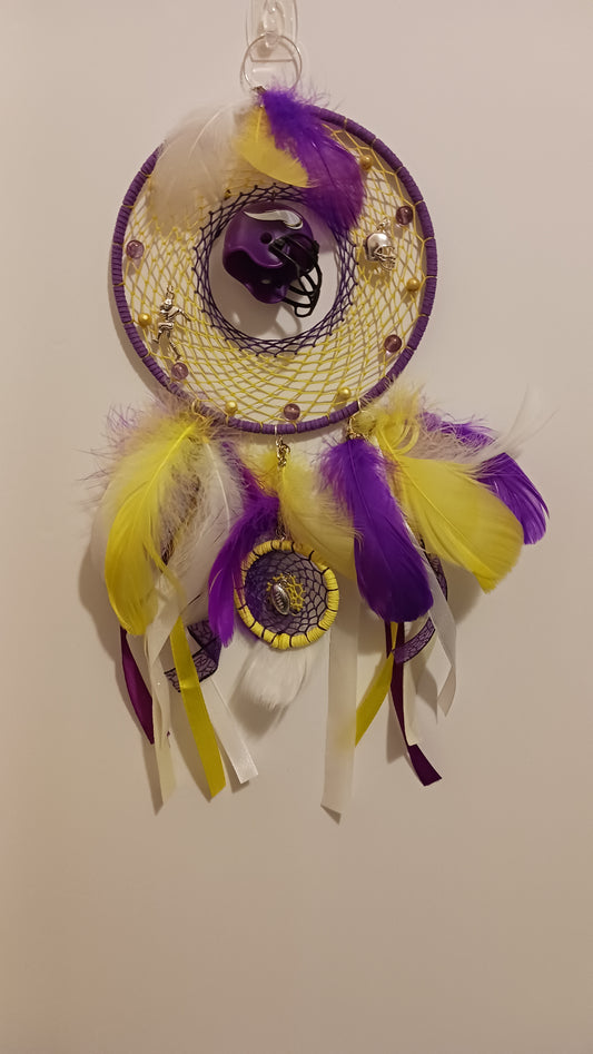 Minnesota Vikings Purple Dream Catcher - Handcrafted by Tabu