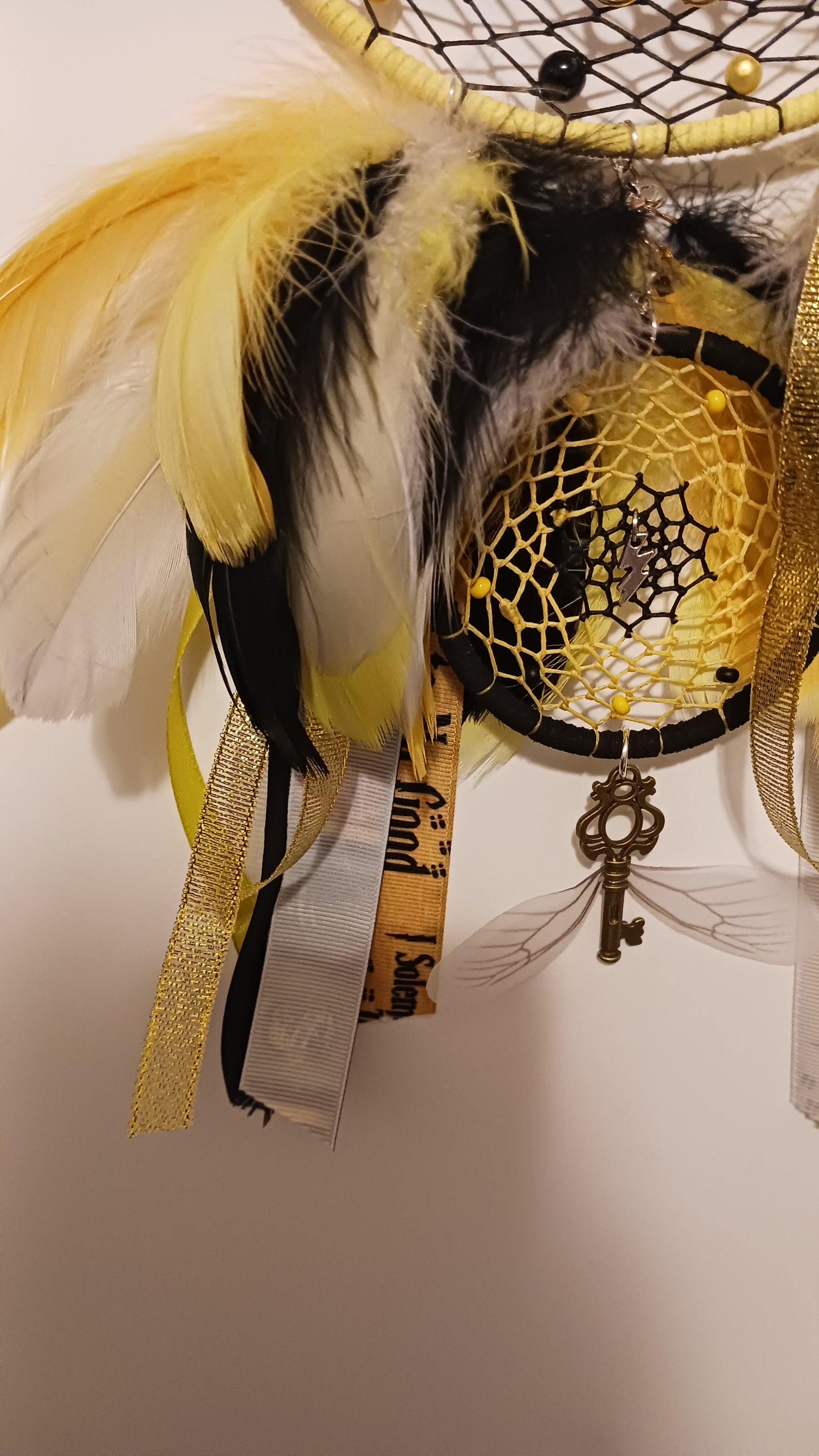 Hufflepuff Halfmoon Dream Catcher - Handcrafted by Tabu