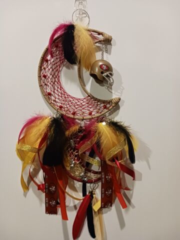 San Francisco 49ers Halfmoon Dream Catcher - Handcrafted by Tabu