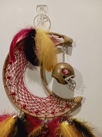 San Francisco 49ers Halfmoon Dream Catcher - Handcrafted by Tabu