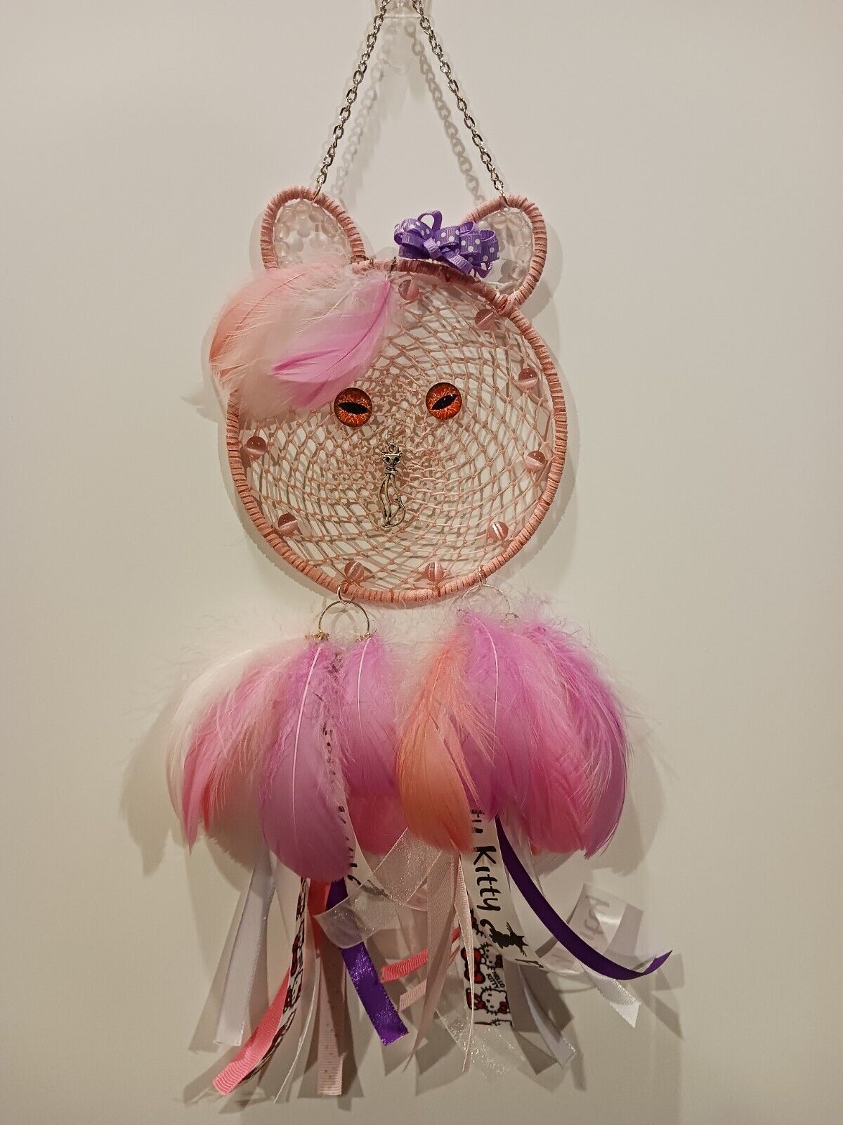 Hello Kitty Cat Dream Catcher - Handcrafted by Tabu