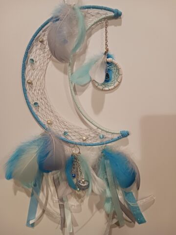 Three Loves Halfmoon Dream Catcher - A Unique Creation by Tabu