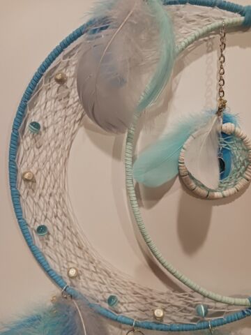 Three Loves Halfmoon Dream Catcher - A Unique Creation by Tabu