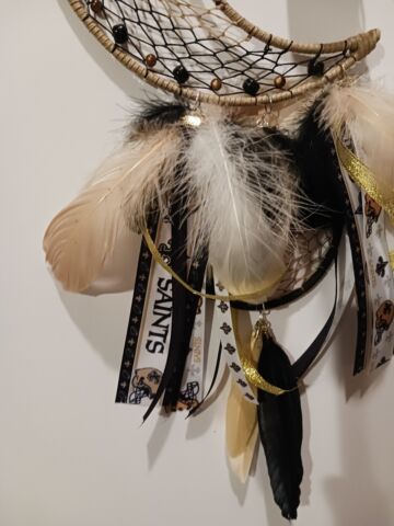 New Orleans Saints Halfmoon Dream Catcher - Gridiron Spirit Edition by Tabu