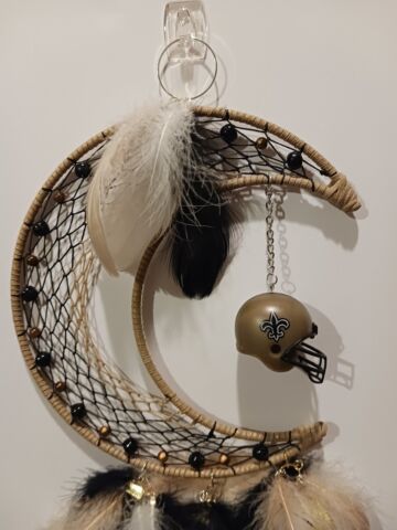 New Orleans Saints Halfmoon Dream Catcher - Gridiron Spirit Edition by Tabu