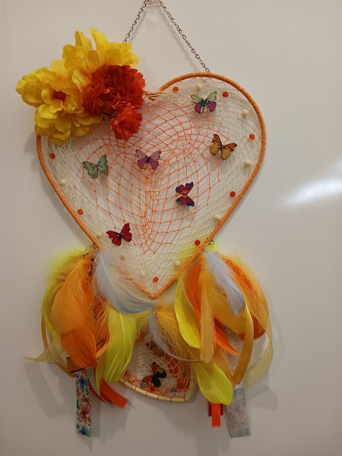 Autumn Butterfly Dream Catcher - Handcrafted by Tabu